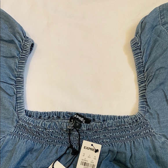 Express Blue Denim Top Size S - Picture 5 of 5